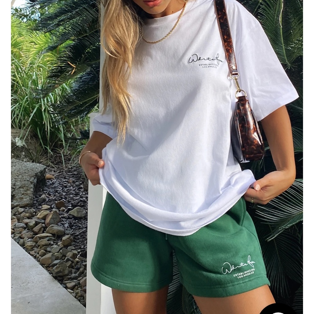 White Fox Green Check it Out Shorts and Shirt